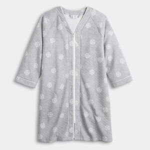 CROFT & BARROW Women's SZ 1X Quilted Full Zip Duster Robe NEW